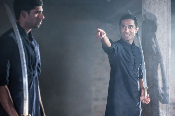 Danny Ashok and Darren Kuppan in Guards at the Taj Bush Theatre